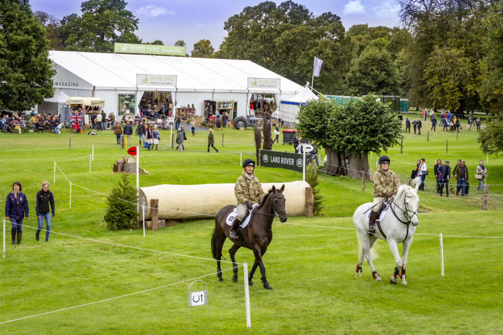 Temporary structures at Burghley Horse trials, supplied by GL events UK