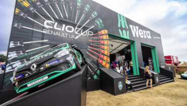 Branded temporary structure at Goodwood Festival of Speed. Supplied by GL events UK