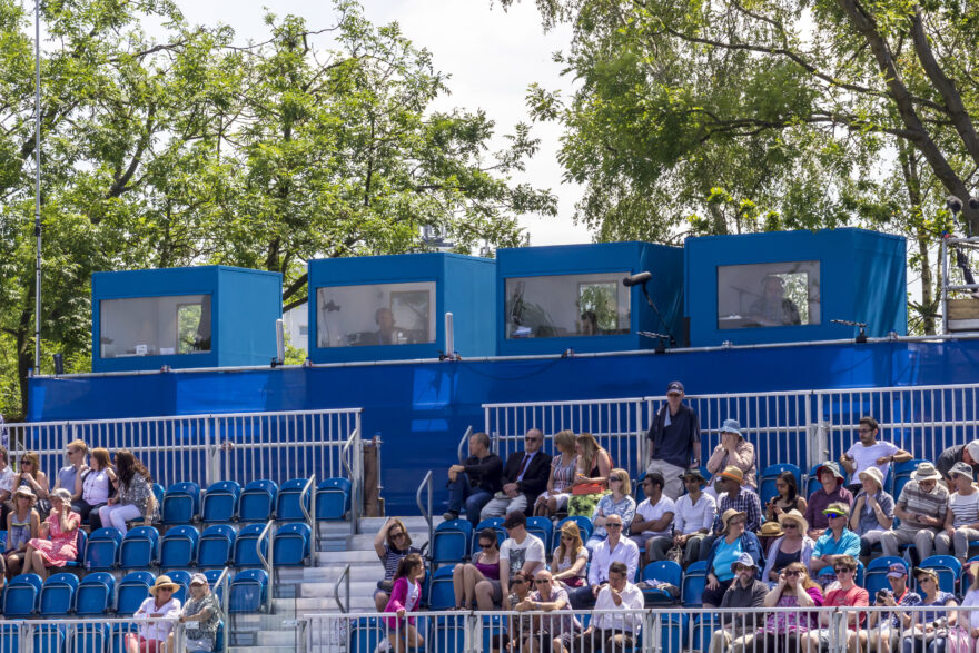 Media boxes at sport event supplied by GL events UK