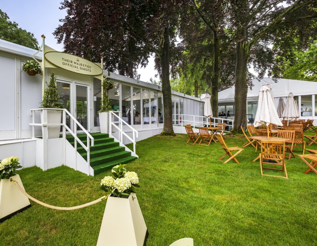 Doors into Her Majesty's guests area at Royal Ascot.  Supplied by GL events UK