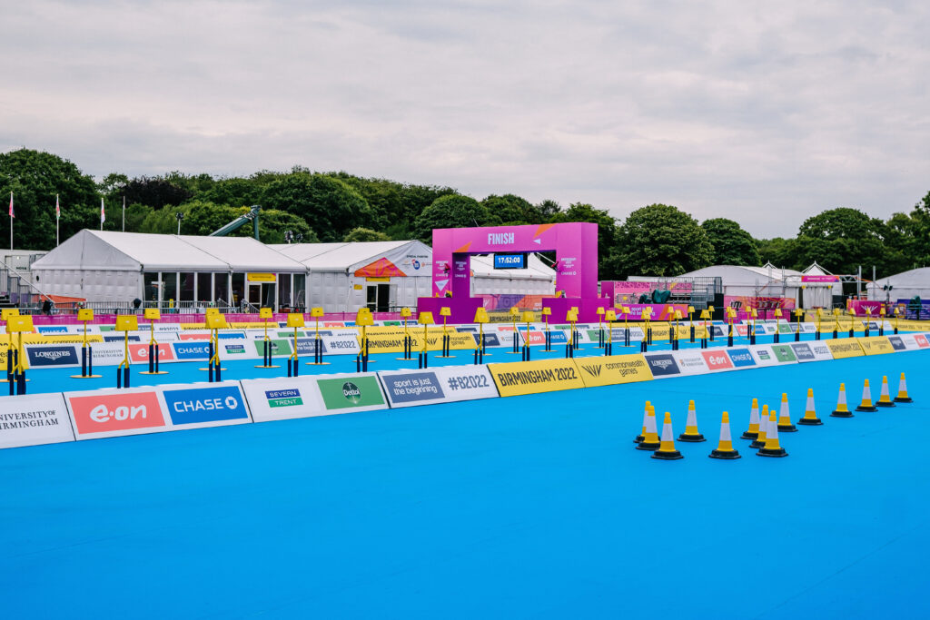 Birmingham Commonwealth Games 2022,  The National Exhibition Centre. Overlay provided by GL events UK