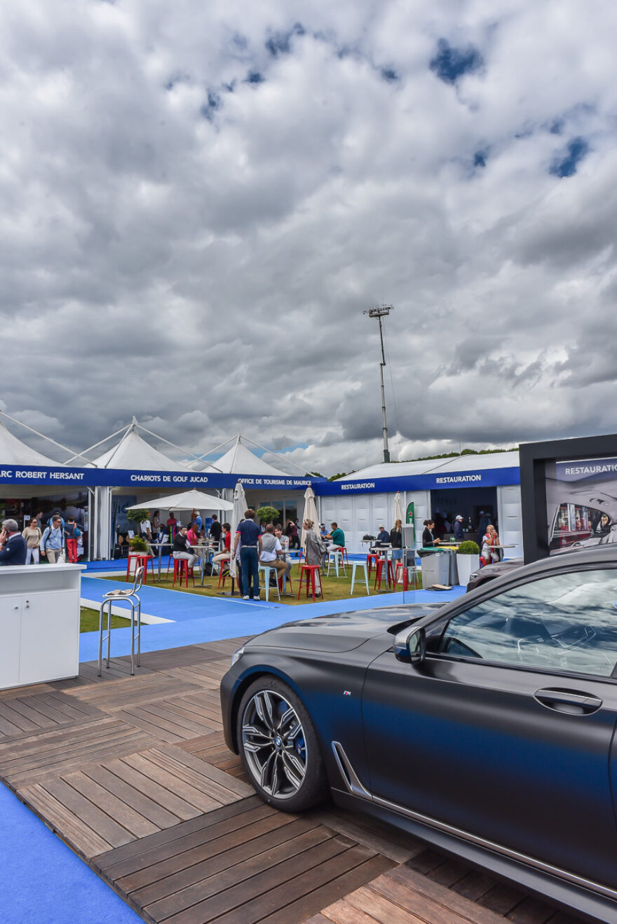 Walkways and flooring at HNA Open De France, supplied by GL events UK